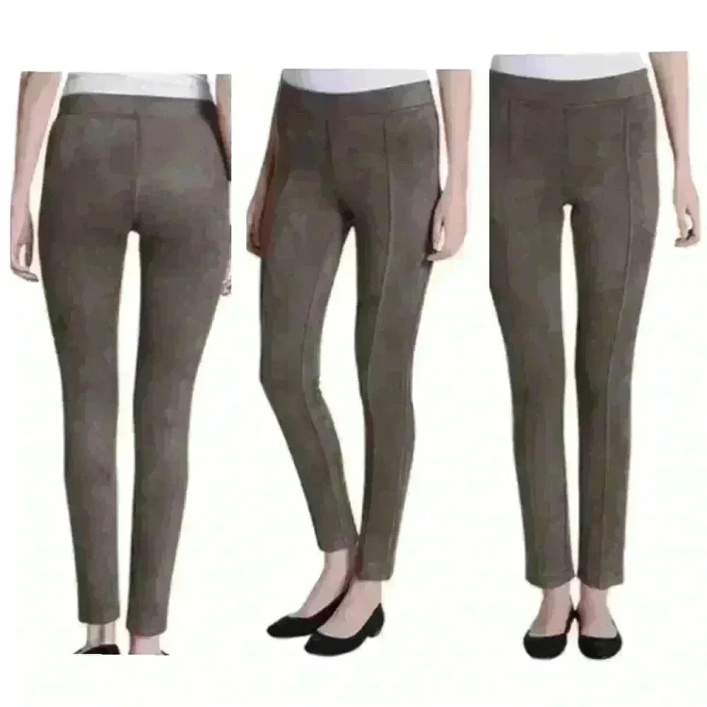 NWT Andrew Marc faux suede leggings taupe